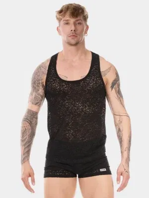 Camiseta de Tirantes Barcode Berlin Joshua Negra