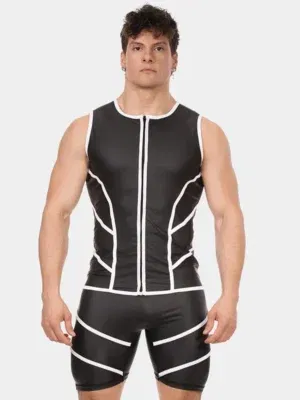 Chaleco Vest ROBIN Barcode Berlin Negro Blanco