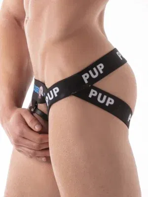 Suspensorio Con Cockring Leader Pup Negro