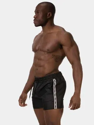 Short Efecto piel Barcode Berlin Negro Blanco