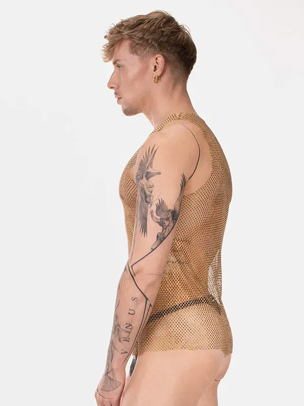 Camiseta de tirantes con strass brillante Blitzy Sand