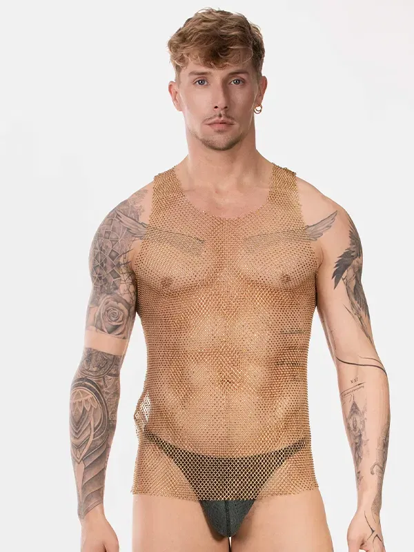 Camiseta de tirantes con strass brillante Blitzy Sand