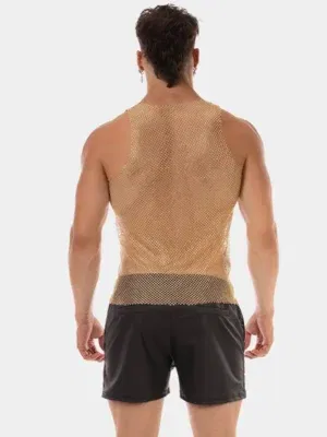 Camiseta de tirantes con strass brillante Blitzy Sand