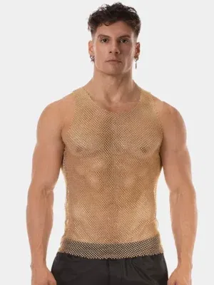 Camiseta de tirantes con strass brillante Blitzy Sand
