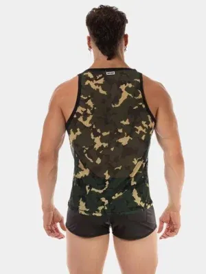 Camiseta de tirantes de camuflaje