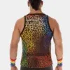 Camiseta de Tirantes Estampado leopardo arcoiris