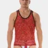 Camiseta de tirantes Barcode Berlin Paisley Roja