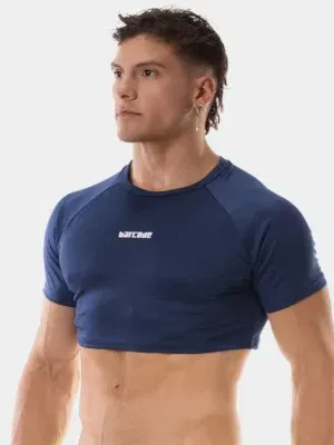 Crop Top Barcode Berlin Talon Navy