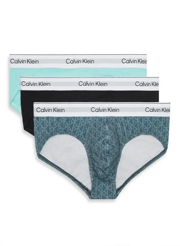pack 3 slips calvin klein icon 2VI con cinturilla blanca