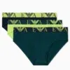 Pack 3 Slips Emporio Armani Bold Monogram Verde