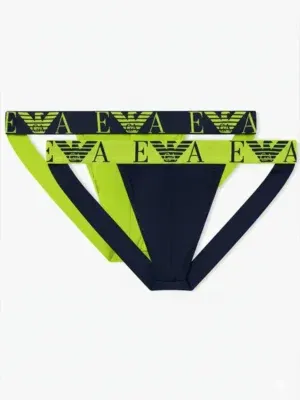 Pack 2 Suspensorio Emporio Armani AF10778 lima y azul