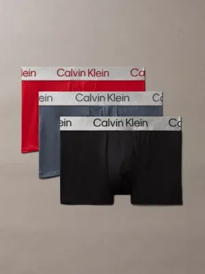 Pack 3 Boxers Calvin Klein Microfibra 0GU Negro/Gris/Rojo