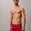 Pack 3 Boxers Calvin Klein Microfibra 0GU Negro/Gris/Rojo