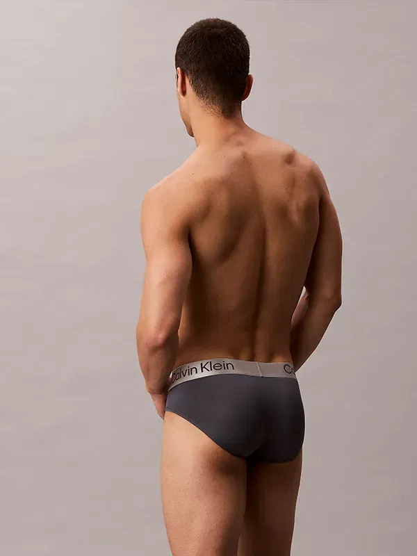 Pack 3 Slips Calvin Klein Microfibra 0GU Negro/Gris/Rojo
