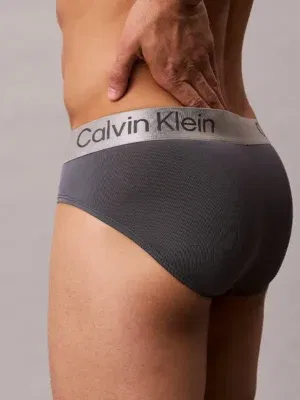 Pack 3 Slips Calvin Klein Microfibra 0GU Negro/Gris/Rojo