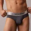 Pack 3 Slips Calvin Klein Microfibra 0GU Negro/Gris/Rojo