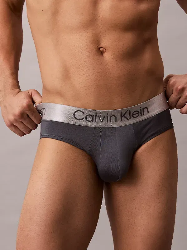 Pack 3 Slips Calvin Klein Microfibra 0GU Negro/Gris/Rojo