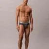 Pack 3 Slips Calvin Klein Microfibra 0GU Negro/Gris/Rojo
