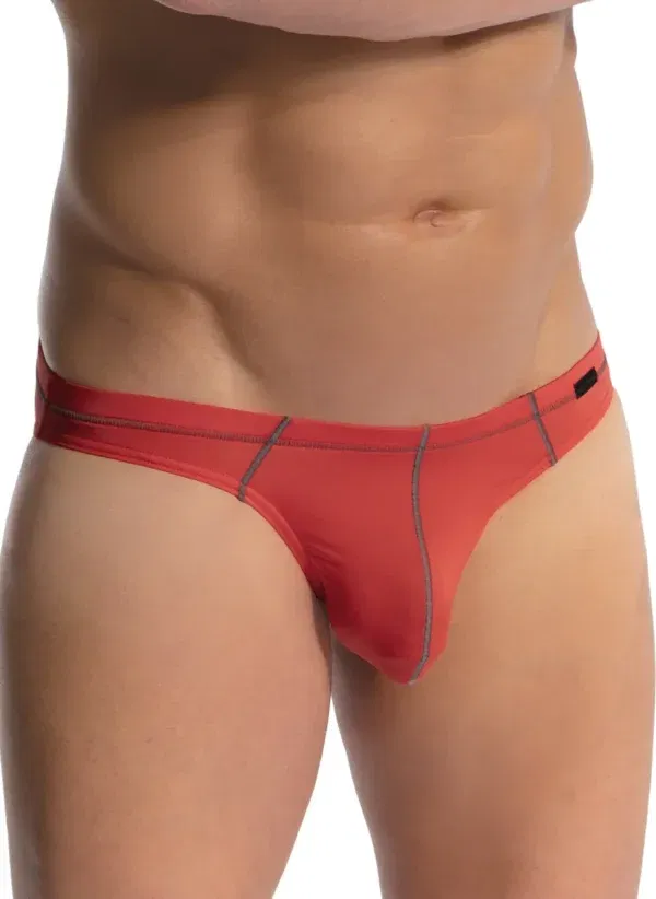 slip olaf benz red2479 rojo detalle frontal y costuras