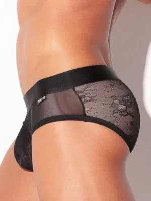Slip De Encaje Negro Transparente Code 22 Tracer