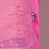 Camiseta de tirantes Code 22de encaje transparente rosa