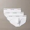 Slip para hombre blanco Icon Cotton Stretch pack 3 ajuste diario Calvin Klein