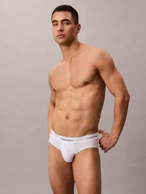 Slip para hombre blanco Icon Cotton Stretch pack 3 ajuste diario Calvin Klein