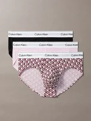 Slip para hombre pack 3 Icon rosa/negro Calvin Klein