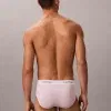 Slip para hombre pack 3 Icon rosa/negro Calvin Klein