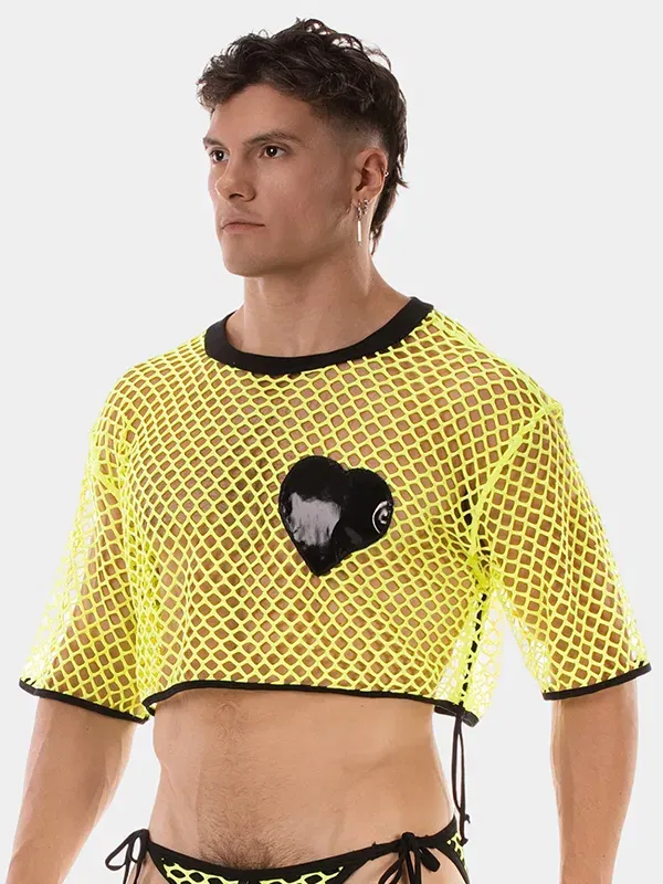 Crop Top Barcode Berlin Neonyellow - Imagen 3
