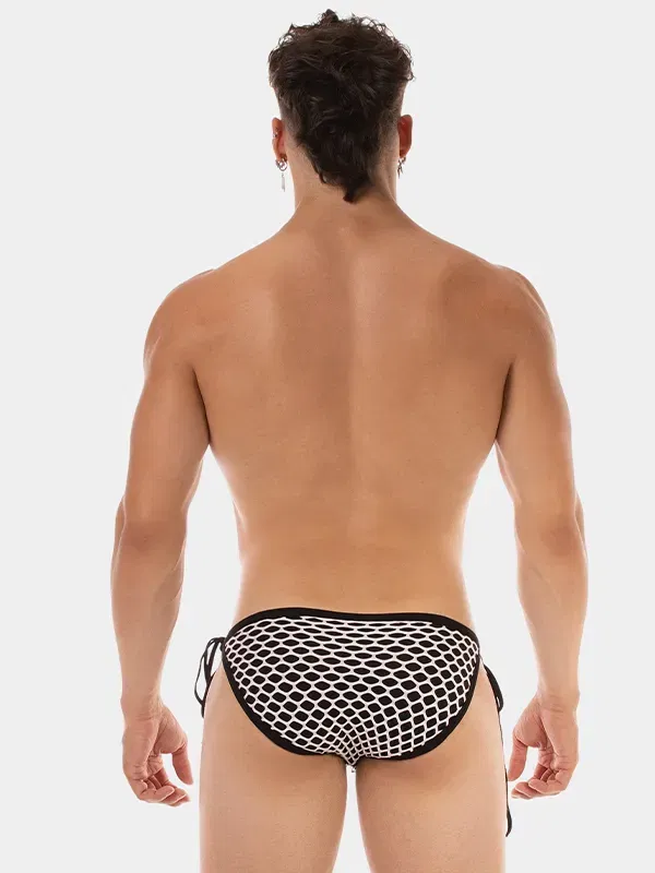 Slip Hombre con lazos Barcode Berlin Roso Negro