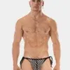 Slip Hombre con lazos Barcode Berlin Roso Negro