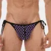 Slip Hombre con lazos Barcode Berlin Roso Morado-Negro