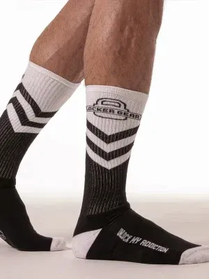 calcetines locker gear command socks negro blanco largos fetish suela reforzada