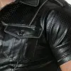Camisa de Cuero Locker Gear Faux Leather Shirt