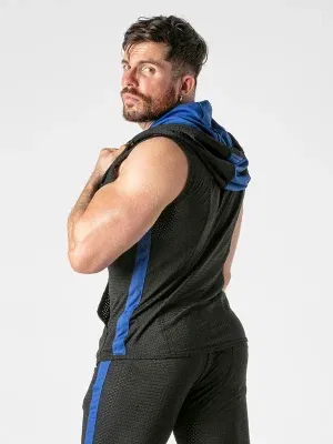 Chaleco con capucha mesh Negro Azul Locker Gear