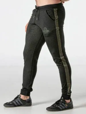 Jogger mesh hombre negro khaki con cremallera | Locker Gear