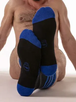 calcetines locker gear command socks negro azul largos fetish suela reforzada