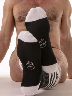 calcetines locker gear command socks negro blanco largos fetish suela reforzada