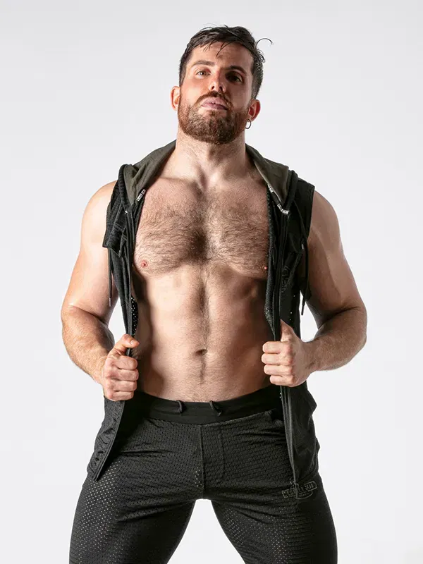 Chaleco con capucha mesh Negro Khaki Locker Gear