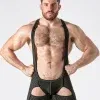 Singlet fetish hombre Watch It khaki rejilla – Locker Gear
