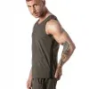 Camiseta de Tirantes Locker Gear Sweat It Khaki – Mesh Deportiva Hombre Locker Gear