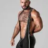Singlet fetish hombre Look At It negro blanco Locker Gear