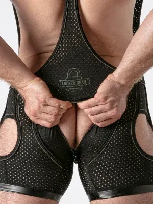 Singlet fetish hombre Watch It khaki rejilla – Locker Gear