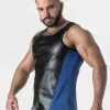 Camiseta de Tirantes Locker Gear Leatherette Negro Azul