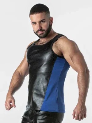 Camiseta de Tirantes Locker Gear Leatherette Negro Azul