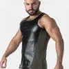 Camiseta de Tirantes Locker Gear Leatherette Negro Khaki