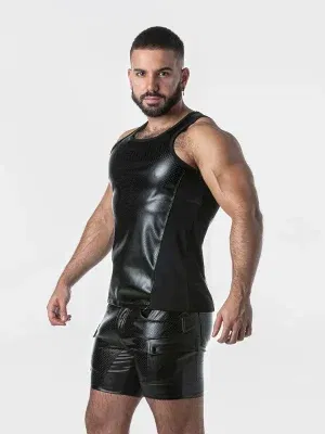 Camiseta de Tirantes Locker Gear Leatherette Negro
