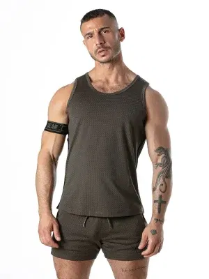 Camiseta de Tirantes Locker Gear Sweat It Khaki – Mesh Deportiva Hombre Locker Gear