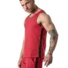 Camiseta de tirantes roja Sweat It con malla deportiva – Locker Gear